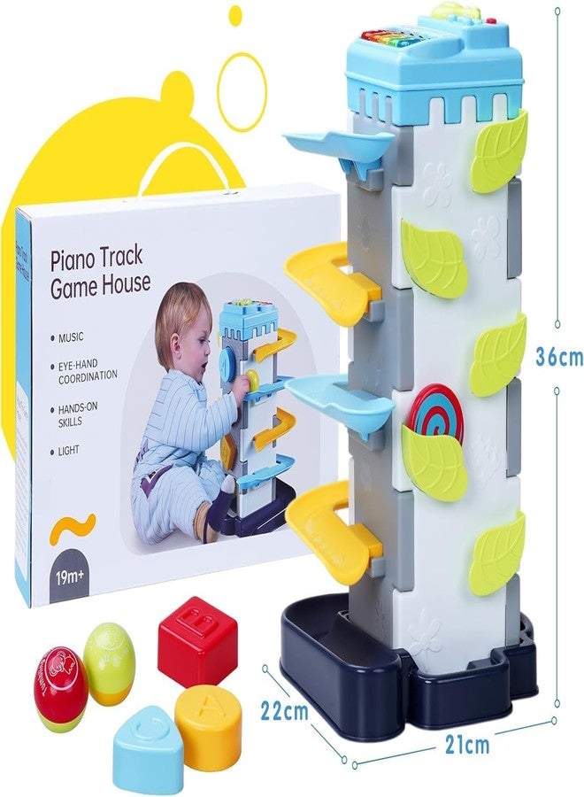 EXOMOON ألعاب برج الكرات للأطفال من إكسومون 4 في 1 مع موسيقى وأضواء، ألعاب تعليمية للأطفال من عمر 1-3 سنوات، لعبة تمييز الألوان وفرز الأشكال للأطفال من عمر 12-24 شهرًا، ألعاب إسقاط الكرات للأطفال من عمر سنة فما فوق، بنين وبنات - Image 5